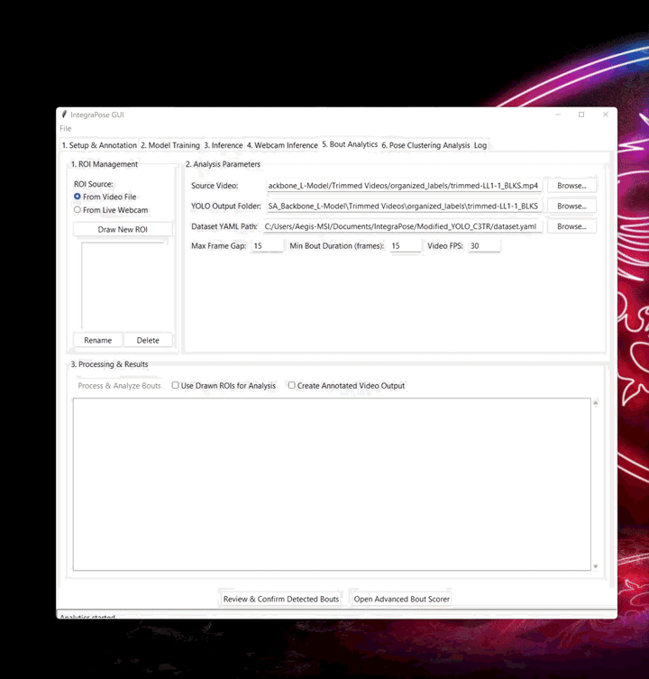 GIF demonstrating running bout analysis
